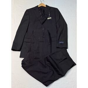 Joseph & Feiss wool suit Dark Charcoal Multi Pinstripe  Mens Size 40 long NWT